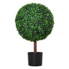 Lush Faux Boxwood Ball Planter