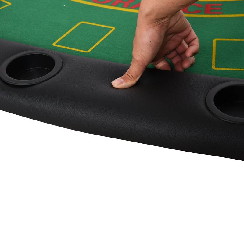Green Felt Poker Table - Foldable Fun for Friends