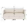 Cozy Mid-Century Loveseat with Hidden Storage