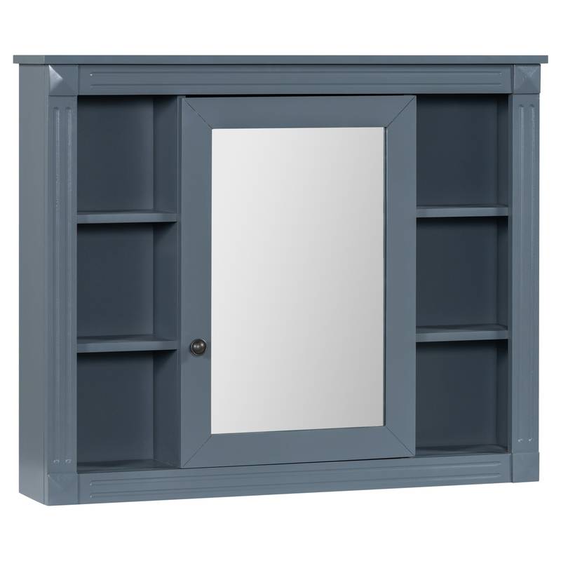 Sleek Wall-Mount Bathroom Cabinet with Mirror & Shelves