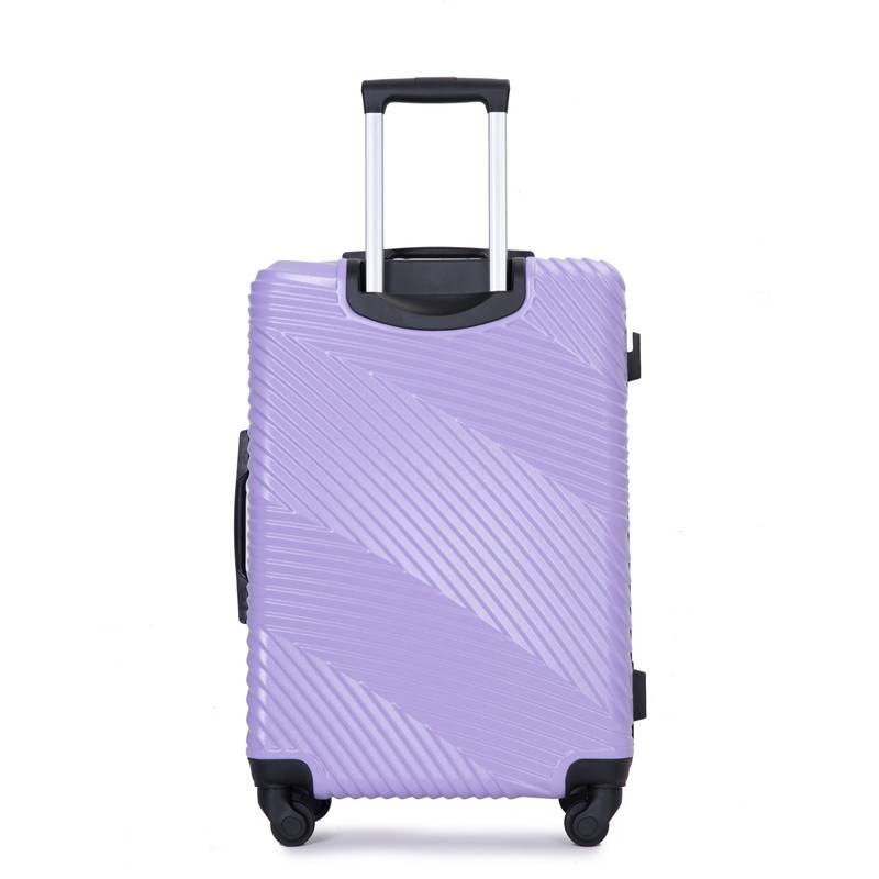 Lightweight Purple Luggage Set with Spinner Wheels