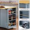 Versatile Rolling Kitchen Island with Drop Leaf & Storage
