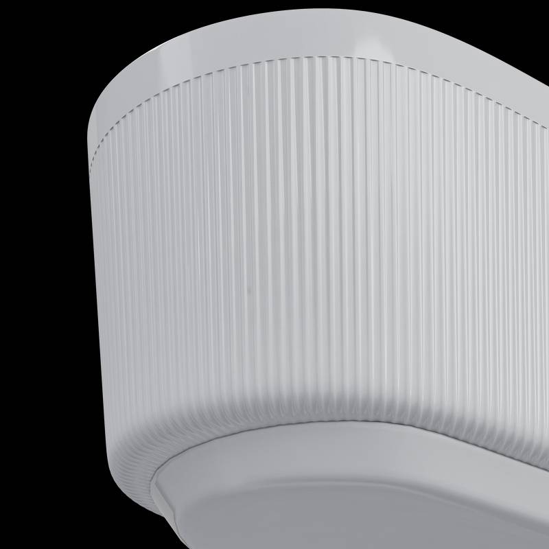 Elegant Pleated Freestanding Bathtub - Spacious & Stylish in Gloss White