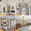 Charming White Wood Chandelier Lights