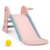 Pink Toddler Slide & Basketball Playset