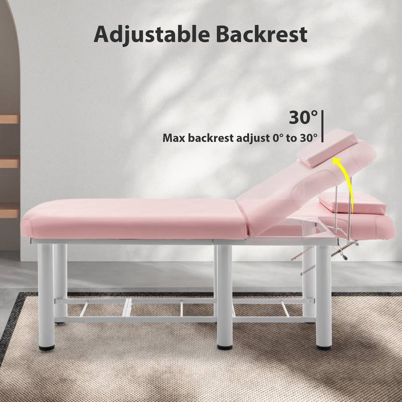 Cozy Comfort Massage Table with Adjustable Backrest and Storage
