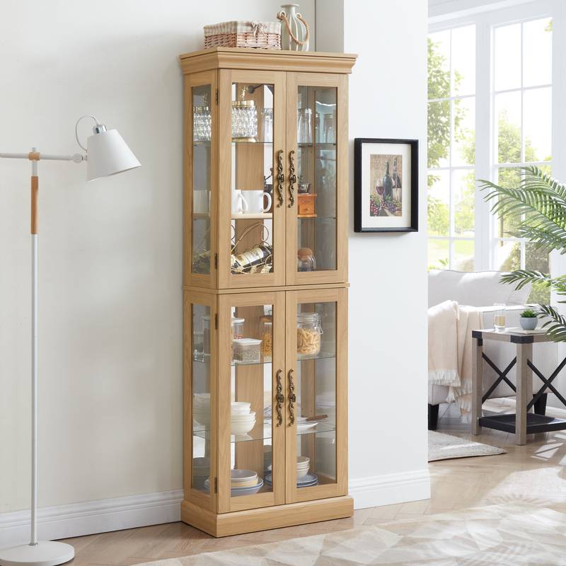 Luminous Glass Curio Cabinet