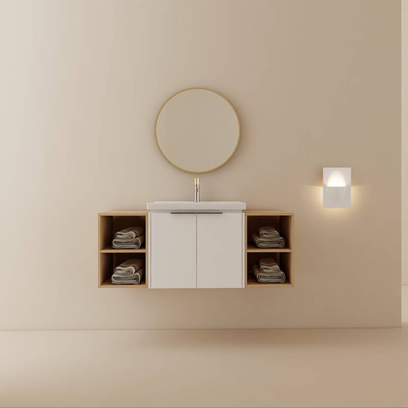 Chic Soft-Close Bathroom Vanity with Sink and Shelves