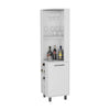 Leah’s White Corner Bar with Wine Rack