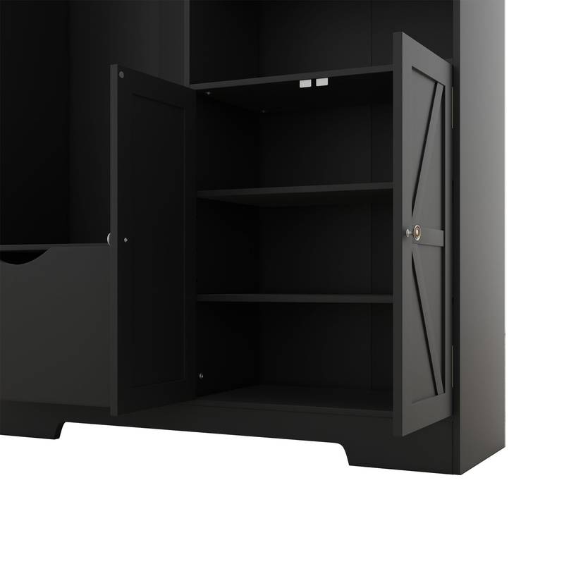 Chic Hallway Organizer with Bench and Storage