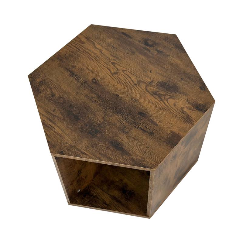 Charming Hexagon Wooden Side Table
