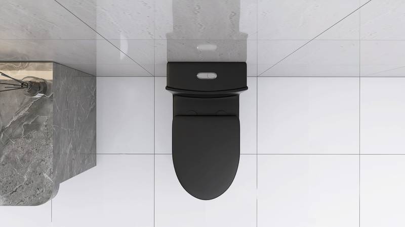 Sleek Black Eco-Friendly Toilet