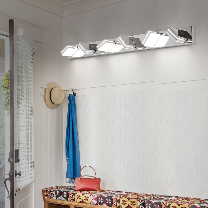 Chic Chrome LED Vanity Light – Stylish & Eco-Friendly Illumination for Your Bathroom