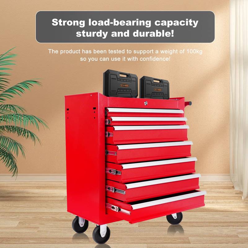 Rolling Tool Chest with Lock & Wheels