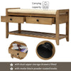 Cozy Storage Bench with Shoe Rack and Drawers