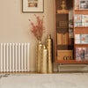 Charming White Metal Vase Trio