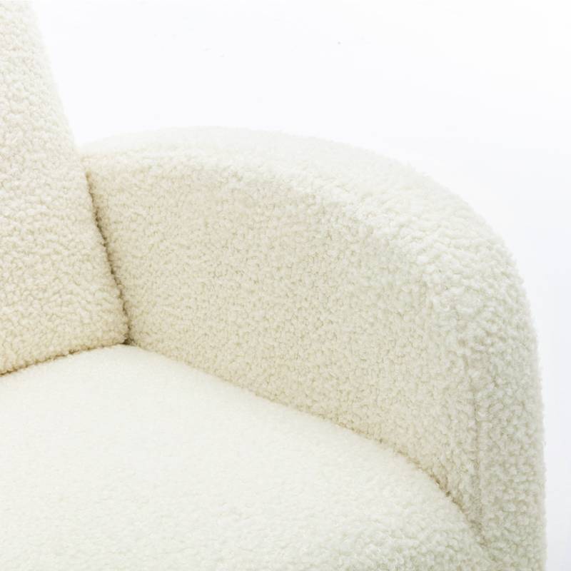 Comfy Rocking Chair with Wooden Legs