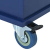 Blue Rolling Kitchen Island with Drop Leaf & Storage