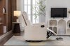 Cozy Beige Swivel Rocker Glider Chair