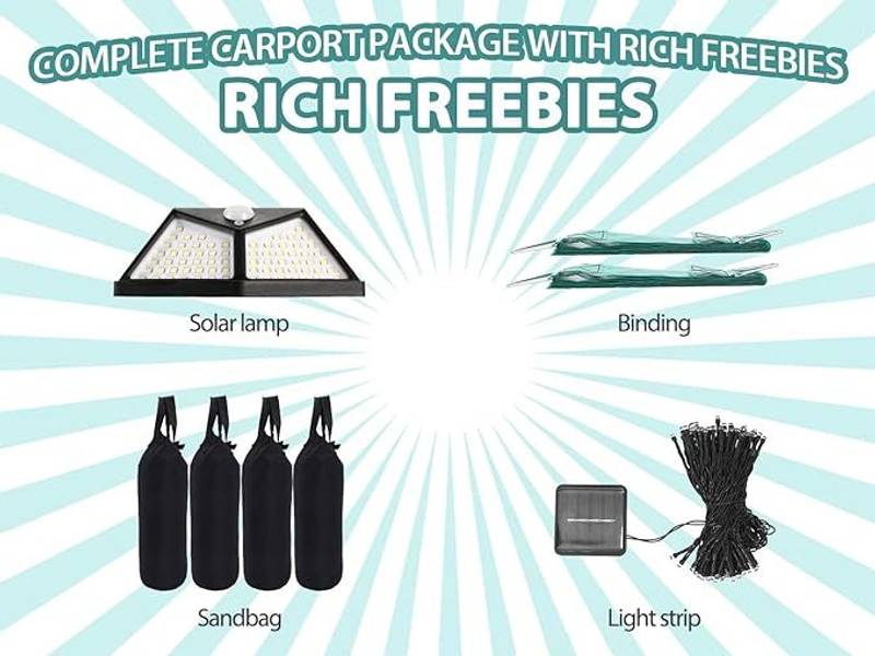 Ultimate Heavy-Duty Carport Canopy – Your All-Season Vehicle Shelter!