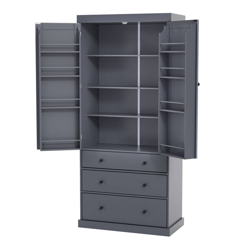 Farmhouse Charm Pantry Cabinet - Stylish Storage Solution for Your Kitchen