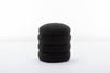 Chic Black Boucle Ottoman