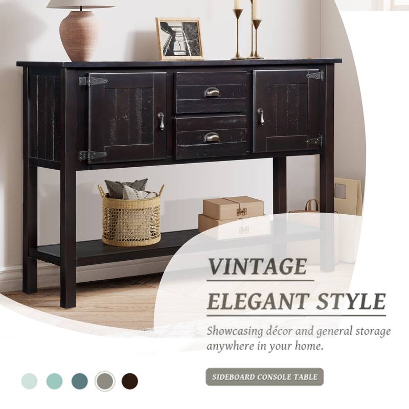 Rustic Charm Sideboard Buffet with Storage