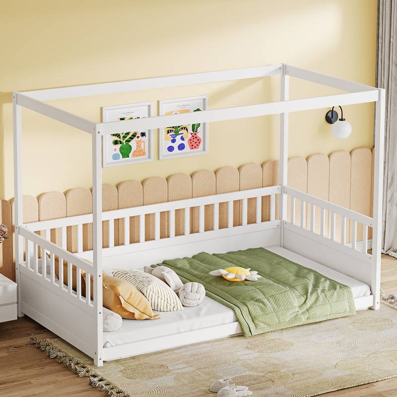Dreamy Canopy Twin Bed Frame for Kids