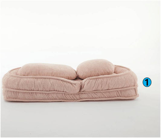 Cozy Pup Lounge: Pink Adjustable Sofa Bed