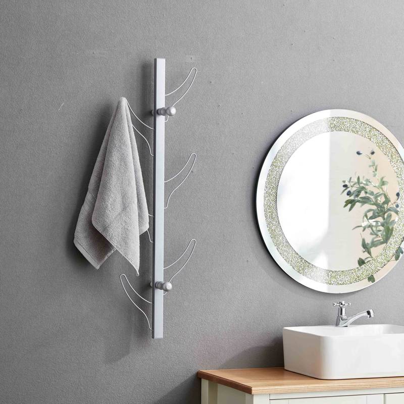 Silver Double-Sided Coat Rack