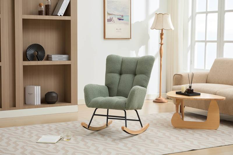 Cozy Green Rocking Glider - Perfect for Nurseries & Living Rooms