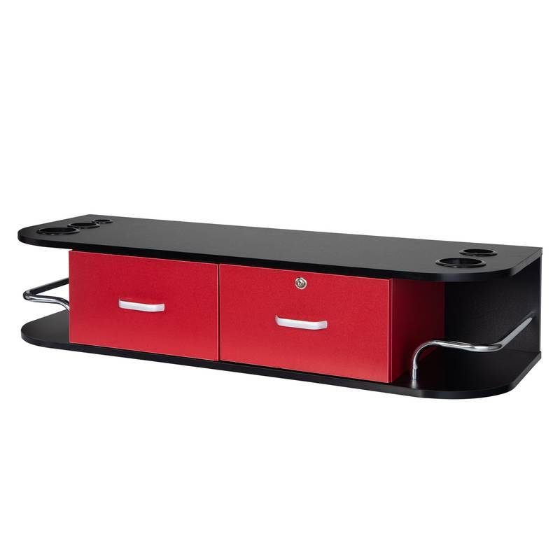 Chic Wall-Mounted Salon Station with Locking Drawers