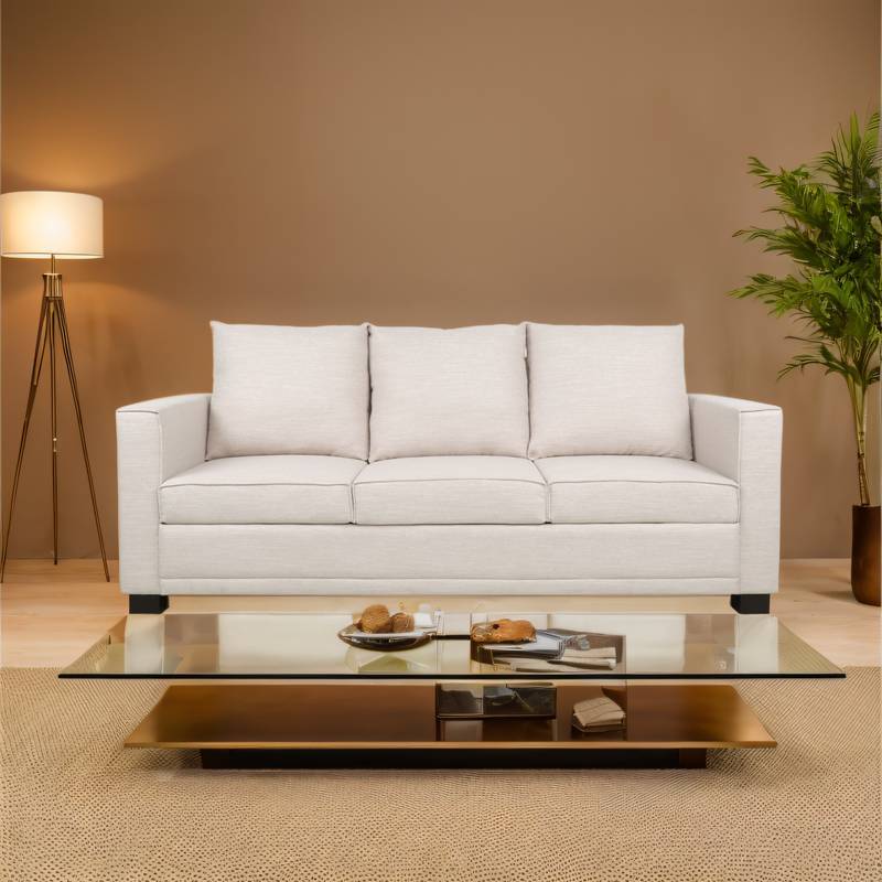 Cozy Contemporary Beige Sofa