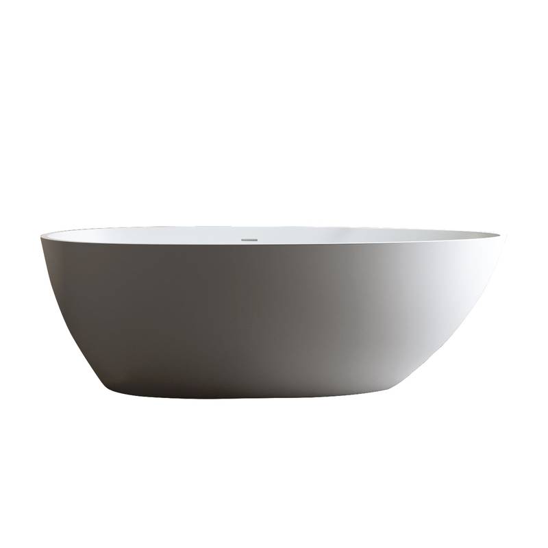 Elegant Matte White Freestanding Soaking Tub