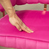 Chic Velvet Office Chair in Rose Red
