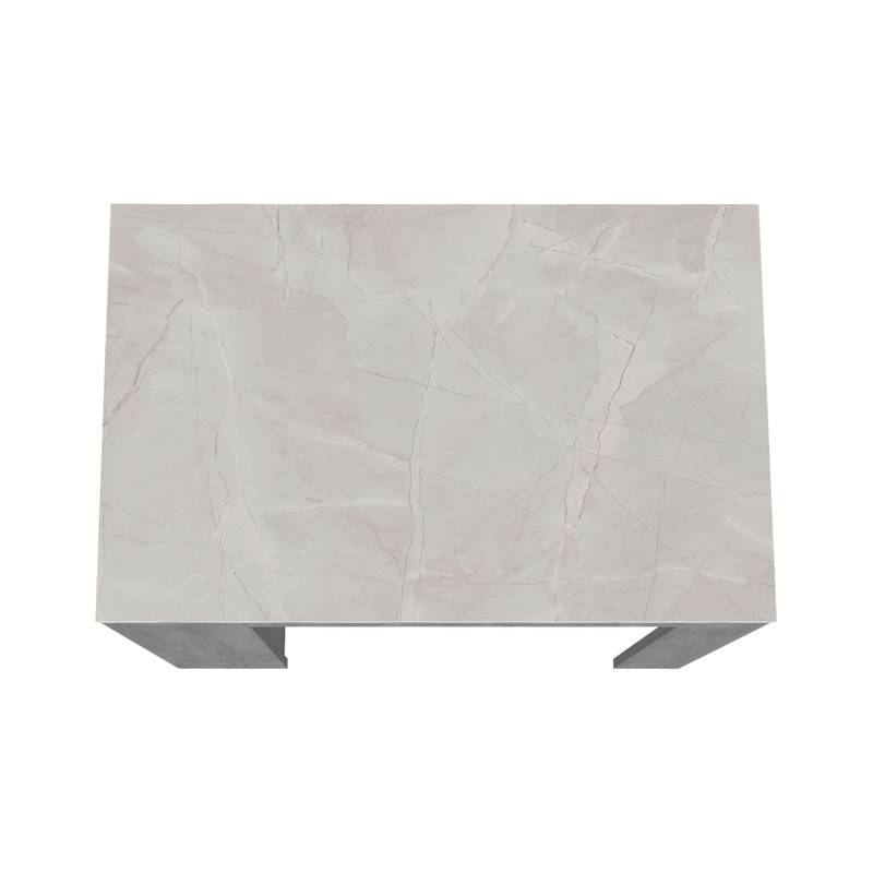 Stylish Kitchen Island with Marble Finish & Ample Storage