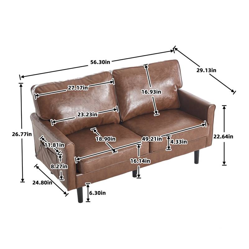 Cozy USB Loveseat Sofa