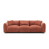 Vibrant Orange Mid Century 3-Seat Sofa