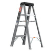 Sturdy Gray Fiberglass Step Ladder