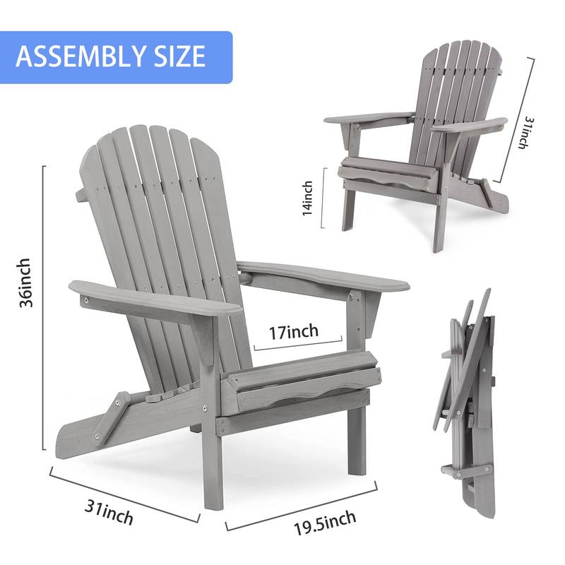 Cedar Folding Adirondack Lounge Chairs - Set of Two