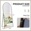 Arched Standing Mirror - Chic Black Design for Makeup & Style