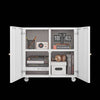 Rolling Printer Storage Cart with Open Shelves