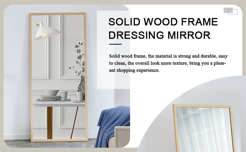Elegant Full-Length Solid Wood Mirror