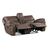 Cozy Chic Reclining Loveseat in Brown
