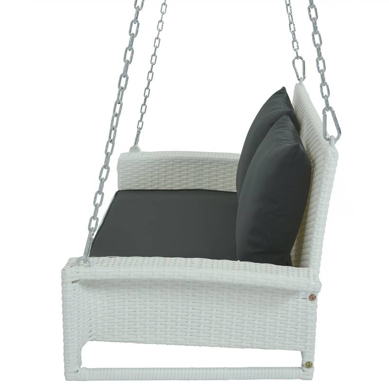 Cozy Wicker Swing for Two