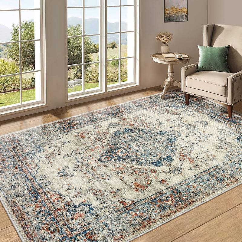 Boho Bloom Non-Slip Area Rug