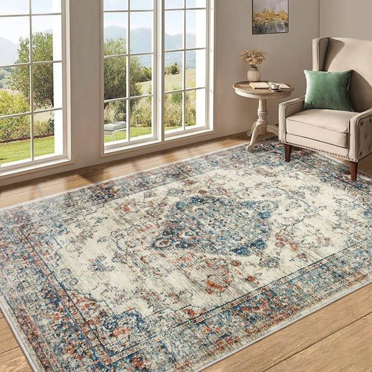 Boho Bloom Non-Slip Area Rug
