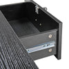 Chic Black Barber Station with Lockable Storage
