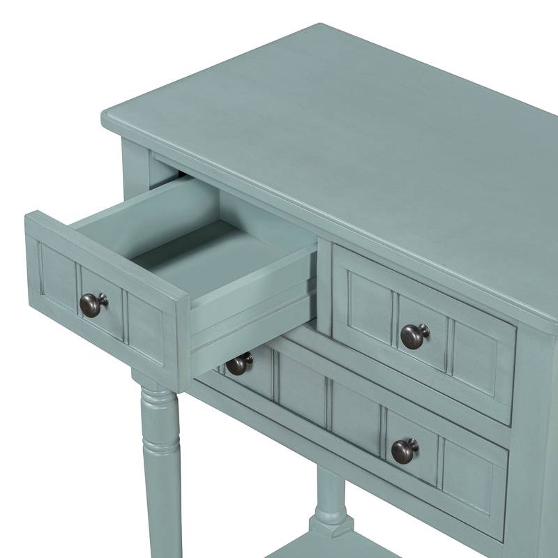 Charming Slim Console Table with Drawers