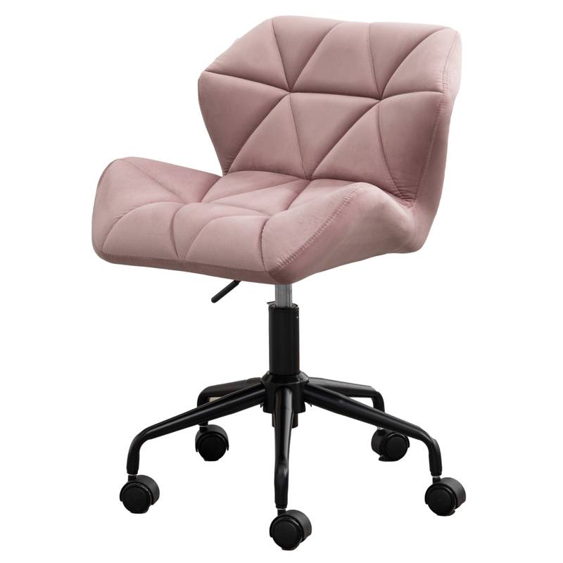 Mauve Diamond Tufted Swivel Chair